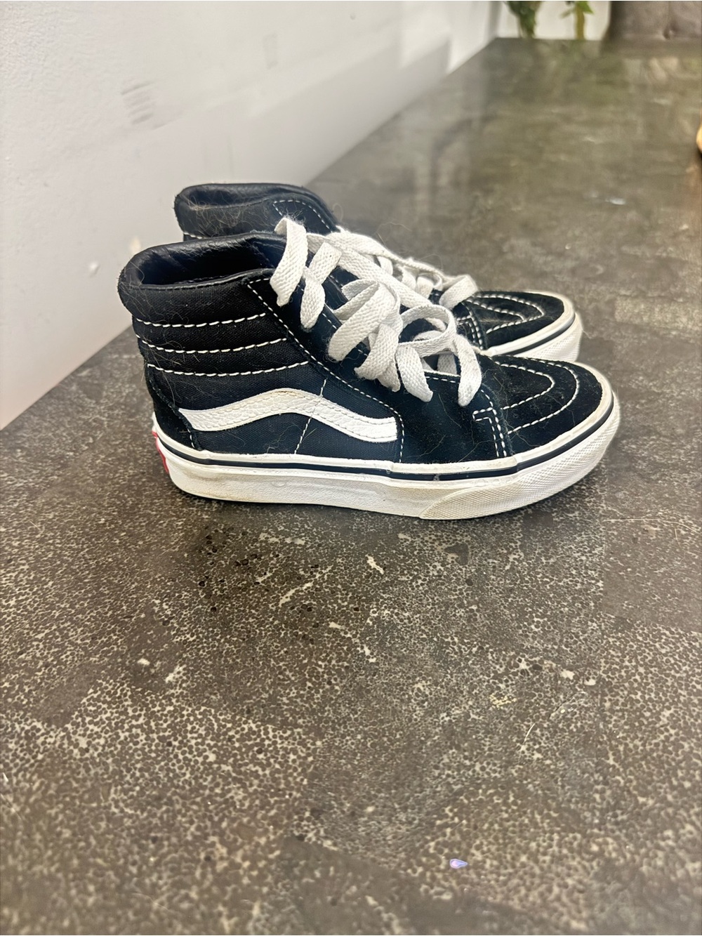 Kids High-Top Vans in Black and White